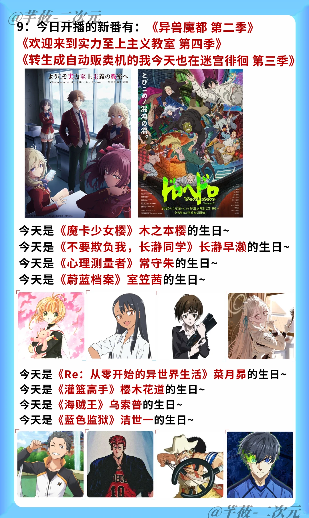 二次元热点速递：4月1日动漫新动态一览