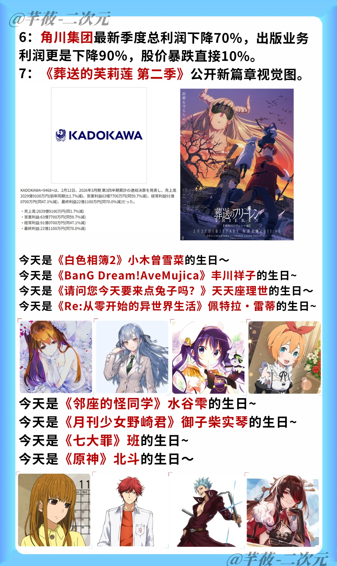 二次元速递：漫画复活、游戏争议、耽美改编，2月14日热点盘点